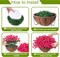 Artificial Fake Hanging Flowers Plants Baskets for Outdoor Spring(Hotpink)